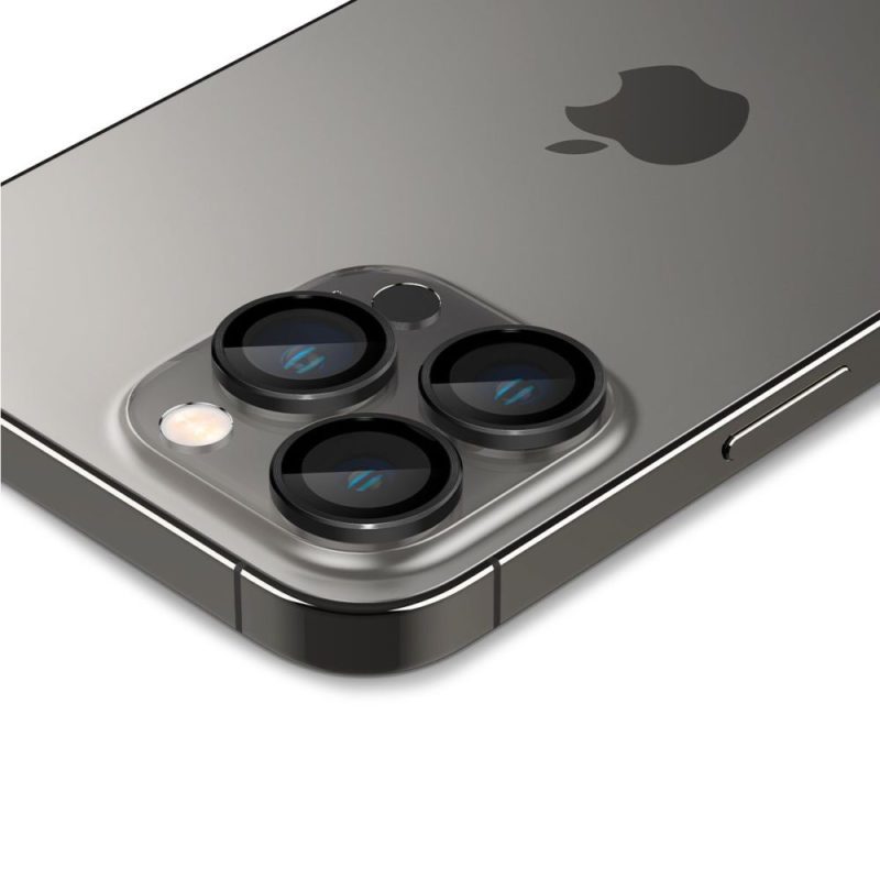 Spigen Optik.tr EZ FIT Camera Protector Üvegfólia iPhone 14 Pro/14 Pro Max Black (2 Pack)