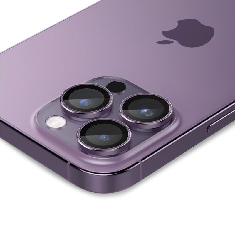 Spigen Optik.tr EZ FIT Camera Protector Üvegfólia iPhone 14 Pro/14 Pro Max Deep Purple (2 Pack)