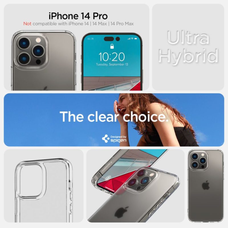 Spigen Ultra Hybrid Frost Clear iPhone 14 Pro Tok