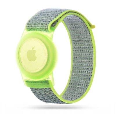 Tech-Protect Nylon For Kids Apple AirTag Lime