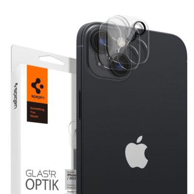 Spigen Optik.tr Camera Protector Üvegfólia iPhone 14/14 Plus Crystal Clear (2 Pack)