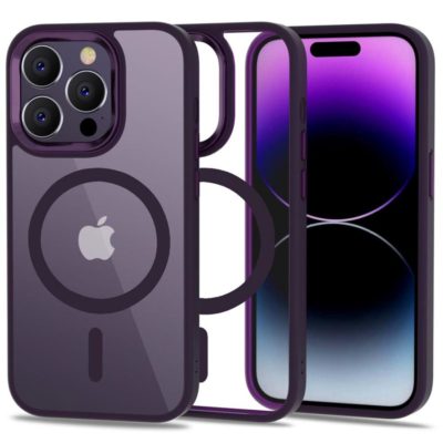 Tech-Protect Magmat MagSafe Deep Purple/Clear iPhone 14 Pro Tok