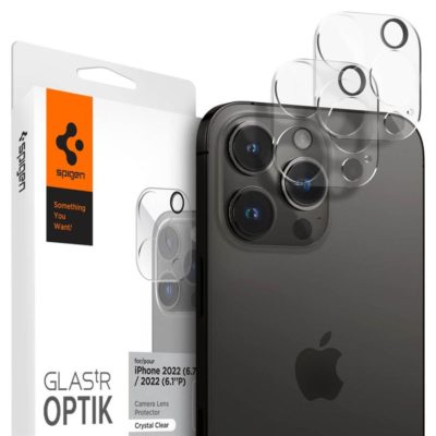 Spigen Optik.tr Camera Protector Üvegfólia iPhone 14 Pro/14 Pro Max Crystal Clear (2 Pack)