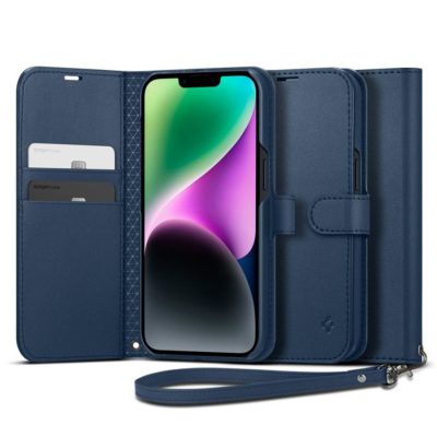 Spigen Wallet Classic Blue iPhone 14 Tok
