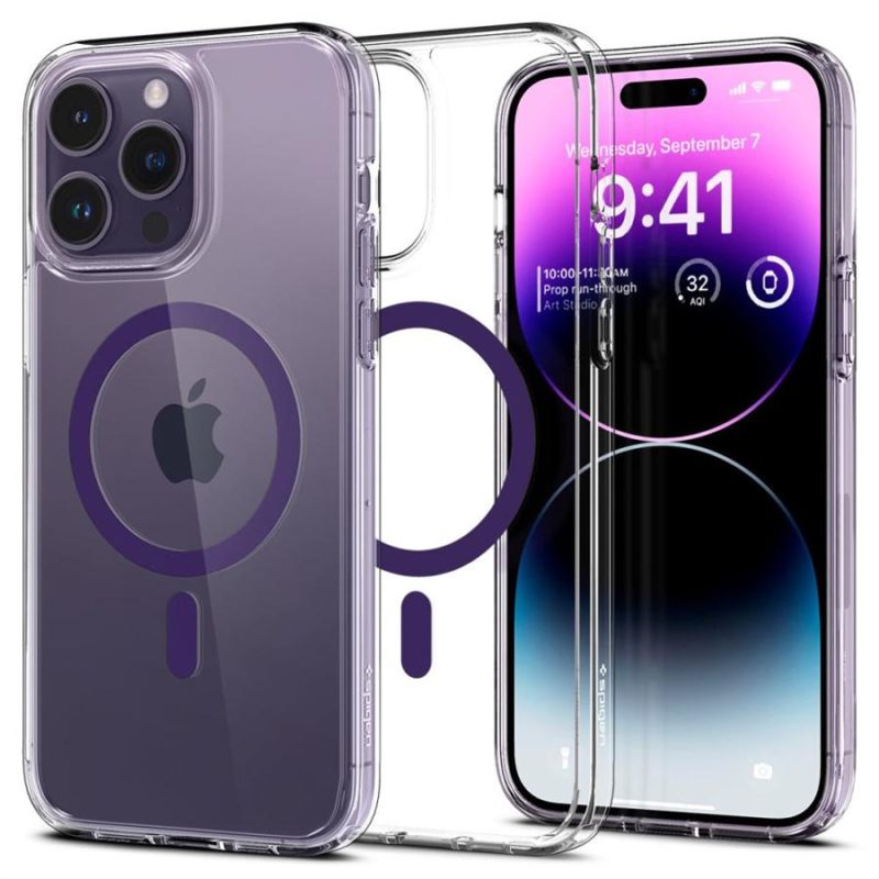 Spigen Ultra Hybrid MagSafe Deep Purple iPhone 14 Pro Tok