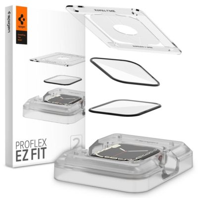Spigen Glass Hybrid ProFlex EZ FIT Védőfólia Apple Watch 45mm (2 Pack)