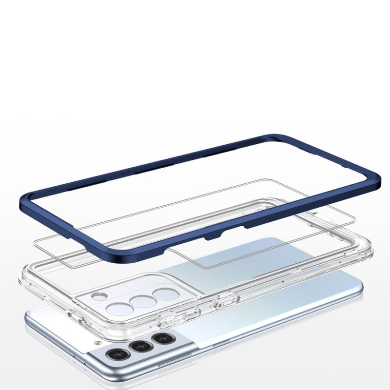 Clear 3in1 Frame Gel Blue Samsung Galaxy S22 Tok