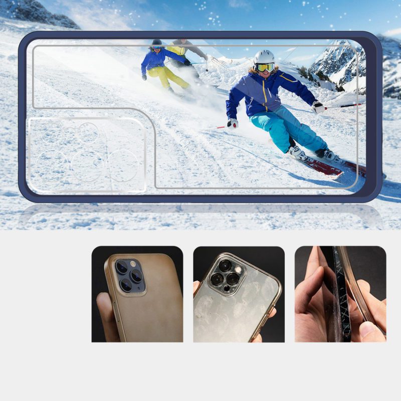 Clear 3in1 Frame Gel Blue Samsung Galaxy S22 Ultra Tok
