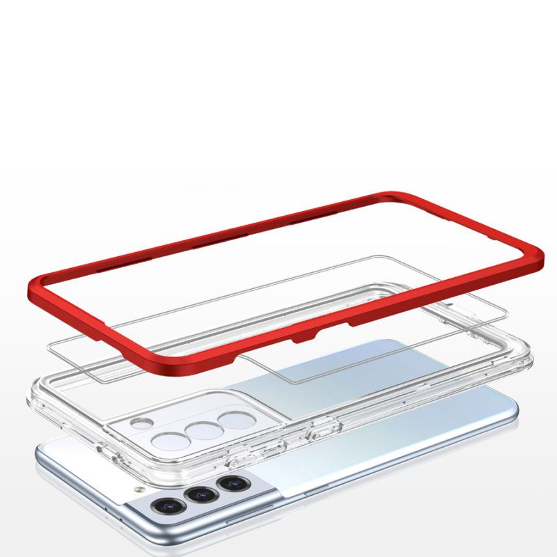 Clear 3in1 Frame Gel Red Samsung Galaxy S22 Plus Tok