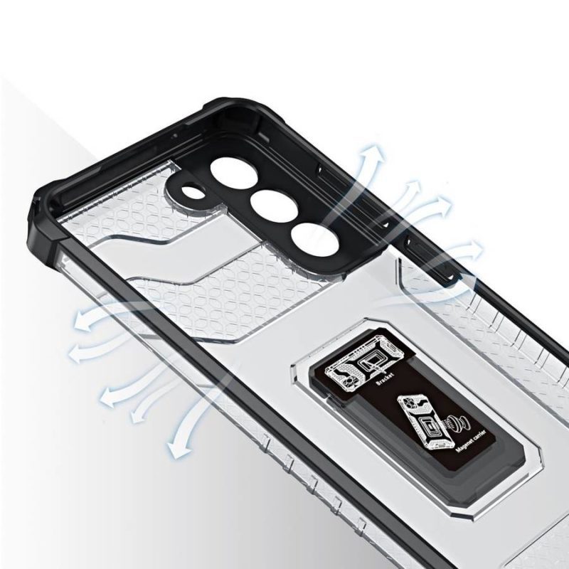 Crystal Ring Tough Hybrid Magnetic holder Black Samsung Galaxy S22 Plus Tok