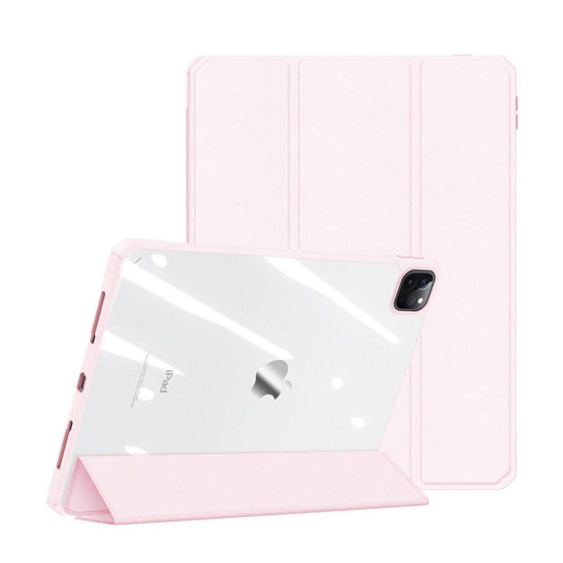 Dux Ducis Copa Case for iPad Pro 12.9 2021/2020/2018 Smart Cover with Stand Pink