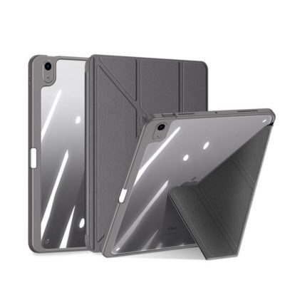 Dux Ducis Magi Case for iPad Air (5th generation)/(4th generation) Smart Cover with Stand and Storage for Apple Pencil Gray