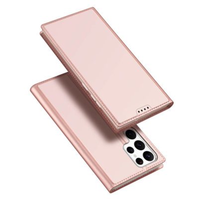 Dux Ducis Skin Pro Flip Card Wallet Stand Pink Samsung Galaxy S23 Ultra Tok
