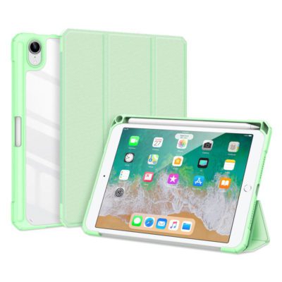 Dux Ducis Toby Armored Tough Smart Cover for iPad Mini 2021 with a holder for Apple Pencil Green