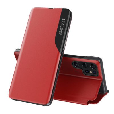 Eco Leather View a Flip Stand Red Samsung Galaxy S23 Ultra Tok
