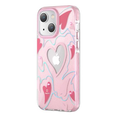 Kingxbar Heart Star Pink Heart Case iPhone 14 Plus Tok