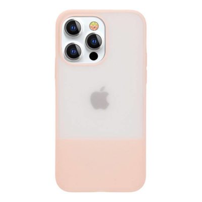 Kingxbar Plain Silicone Pink iPhone 13 Pro Max Tok