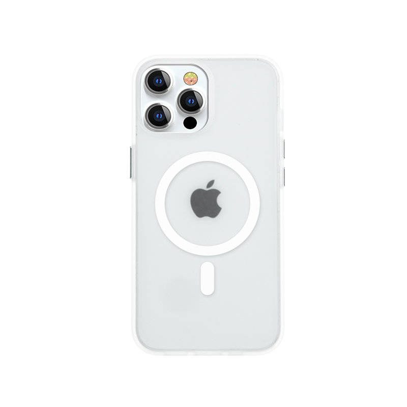 Kingxbar PQY Elegant Magnetic Housing White MagSafe iPhone 13 Tok