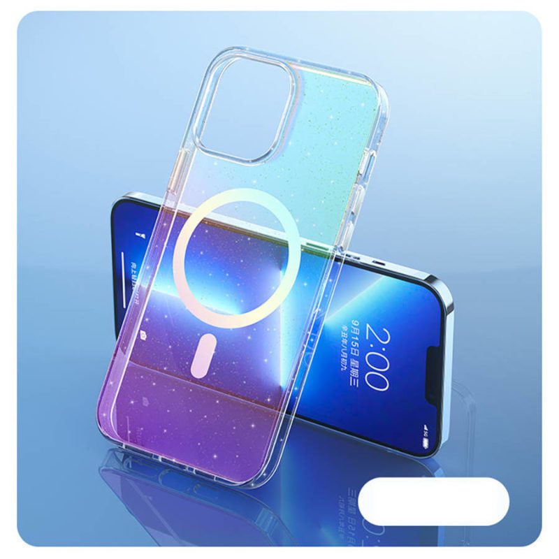 Kingxbar PQY Elegant Magnetic Rainbow MagSafe iPhone 13 Tok