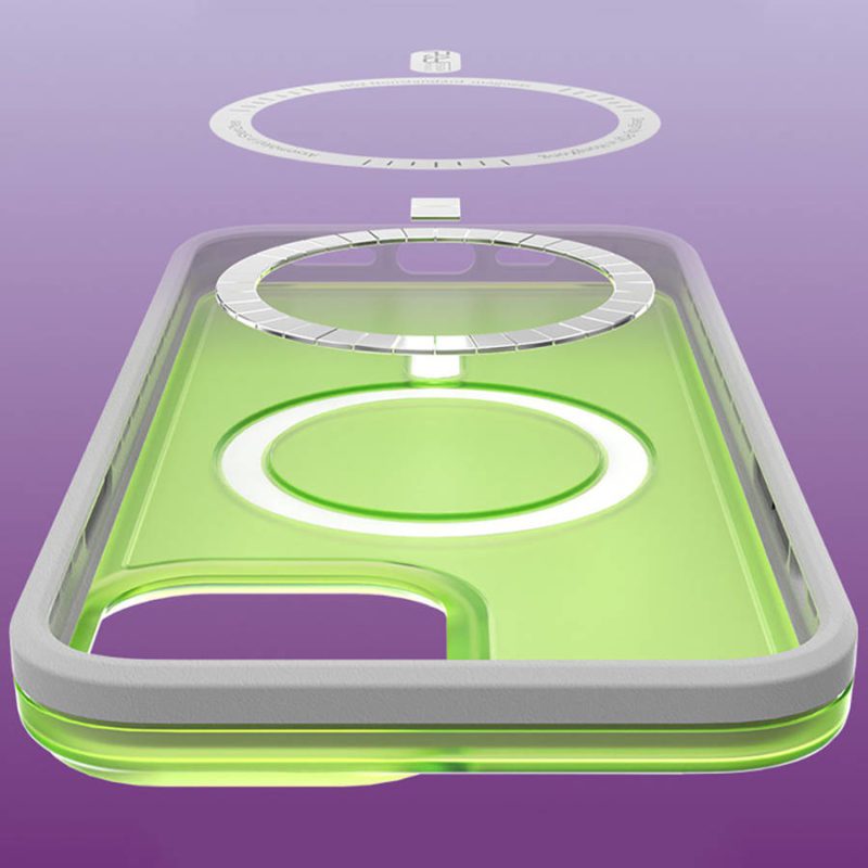Kingxbar PQY Fluorescence Magnetic Housing Black MagSafe iPhone 13 Pro Max Tok