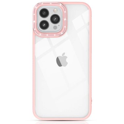 Kingxbar Sparkle Crystals Back Pink iPhone 13 Pro Max Tok