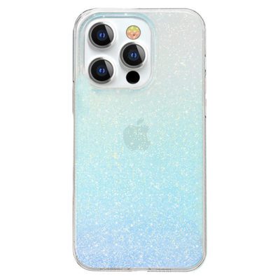 Kingxbar Streamer Luxury Elegant Blue Glitter iPhone 13 Pro Tok