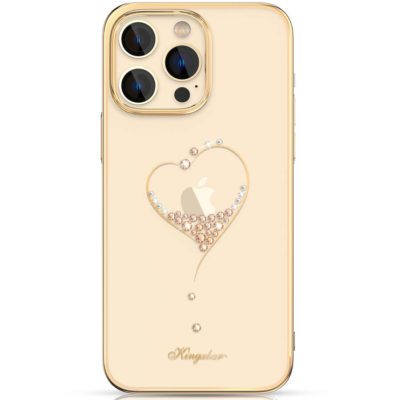 Kingxbar Wish Decorated Golden Crystals iPhone 14 Plus Tok