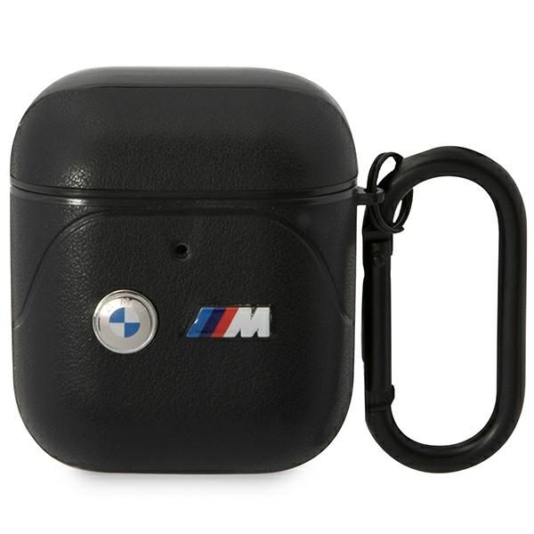 BMW BMA222PVTK Black Leather Curved Line AirPods 1/2 Tok