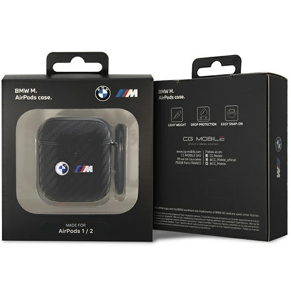 BMW BMA2WMPUCA2 Black Carbon Double Metal Logo AirPods 1/2 Tok
