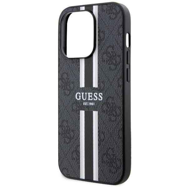 Guess GUHMP14LP4RPSK Black Hardcase 4G Printed Stripes MagSafe iPhone 14 Pro Tok