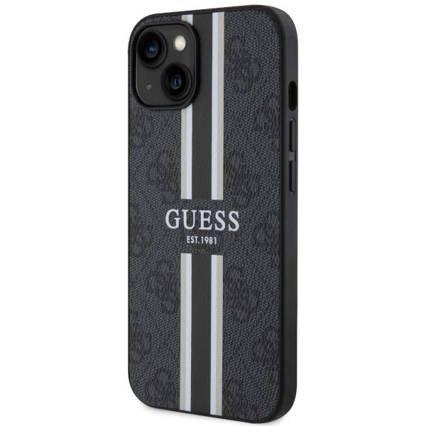 Guess GUHMP14SP4RPSK Black Hardcase 4G Printed Stripes MagSafe iPhone 14 Tok