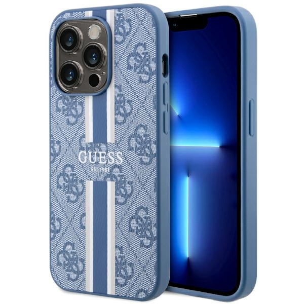 Guess GUHMP14XP4RPSB Blue Hardcase 4G Printed Stripes MagSafe iPhone 14 Pro Max Tok
