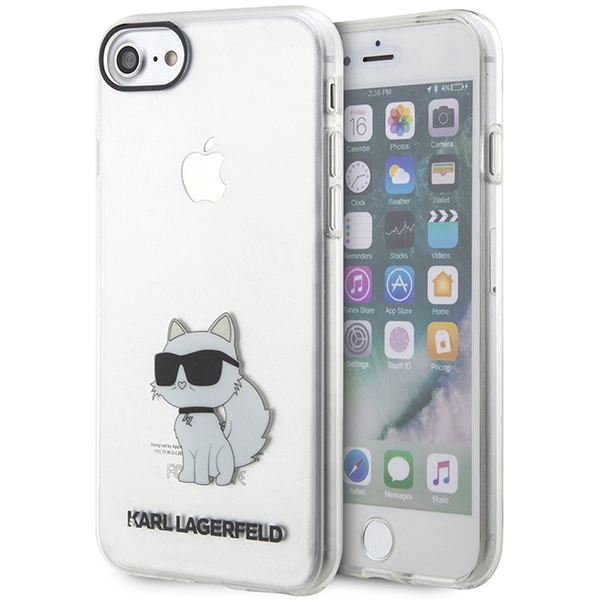 Karl Lagerfeld KLHCI8HNCHTCT Transparent Hardcase Ikonik Choupette iPhone 7/8/SE 2020/SE 2022 Tok