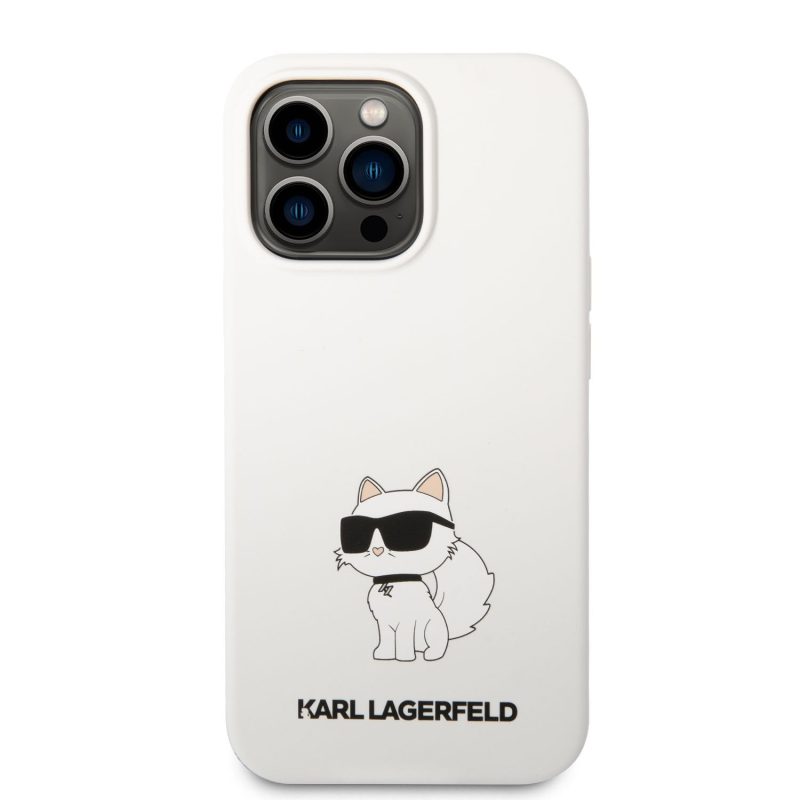 Karl Lagerfeld Liquid Silicone Choupette NFT White iPhone 13 Pro Max Tok
