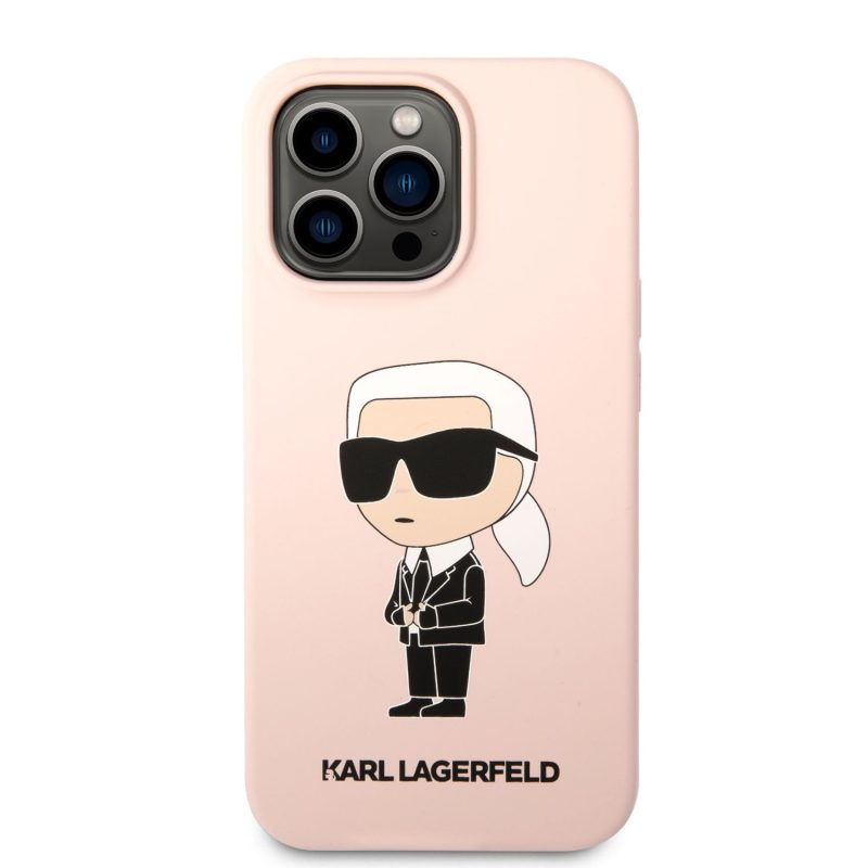 Karl Lagerfeld Liquid Silicone Ikonik NFT Pink iPhone 13 Pro Tok