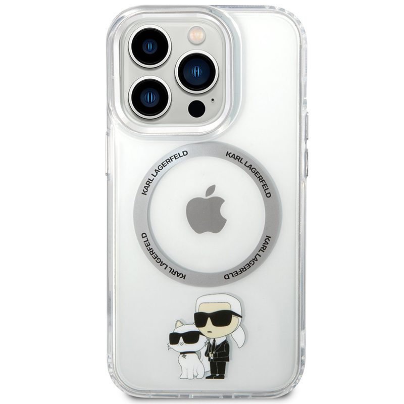 Karl Lagerfeld MagSafe IML Karl and Choupette NFT Transparent iPhone 13 Pro Tok