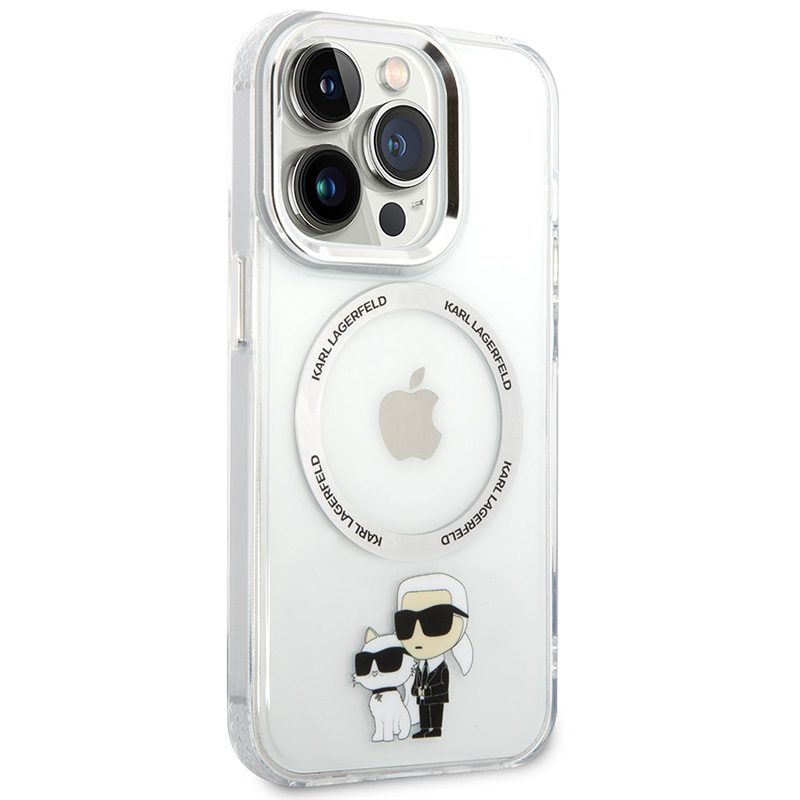 Karl Lagerfeld MagSafe IML Karl and Choupette NFT Transparent iPhone 13 Pro Tok