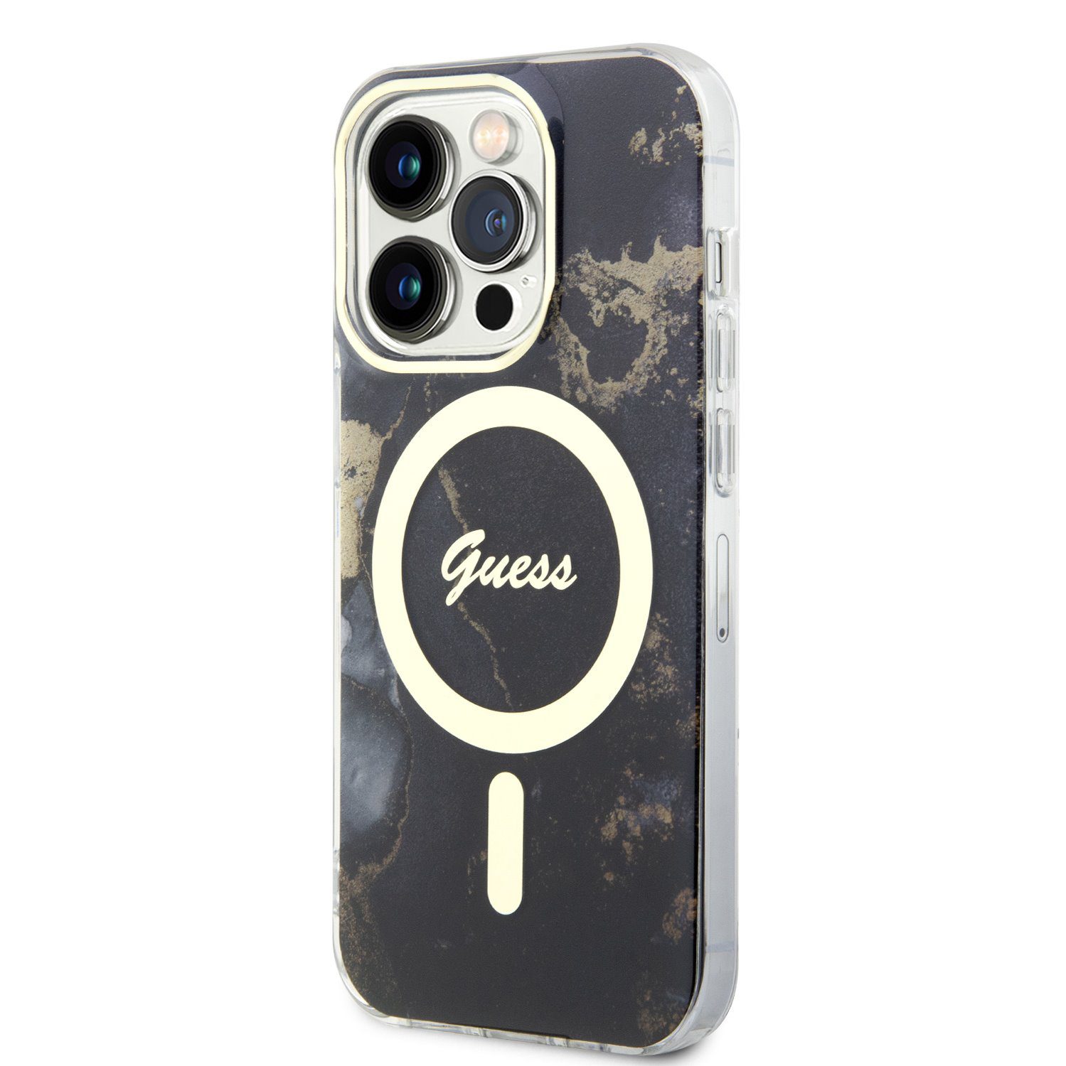 Guess Marble IML MagSafe Black iPhone 13 Pro Tok