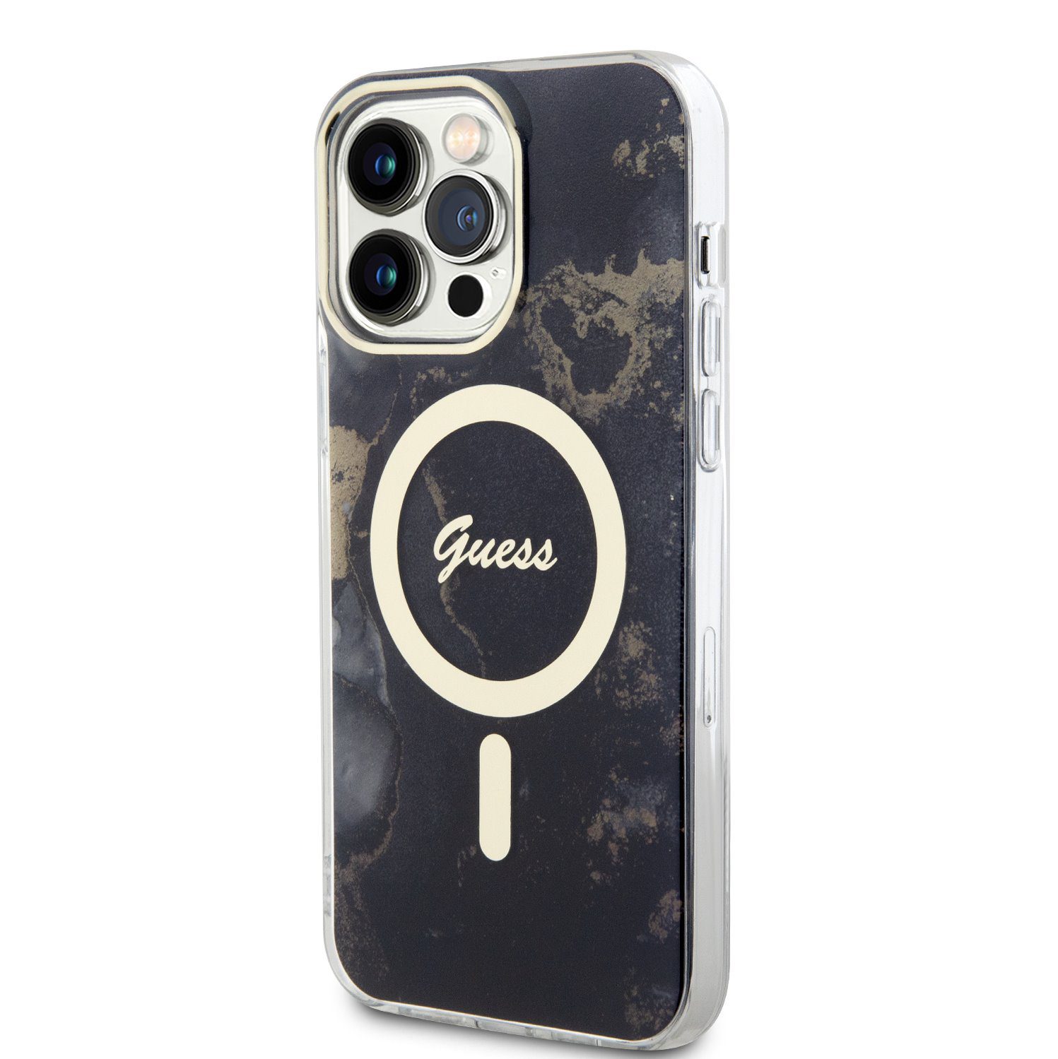 Guess Marble IML MagSafe Black iPhone 14 Pro Max Tok