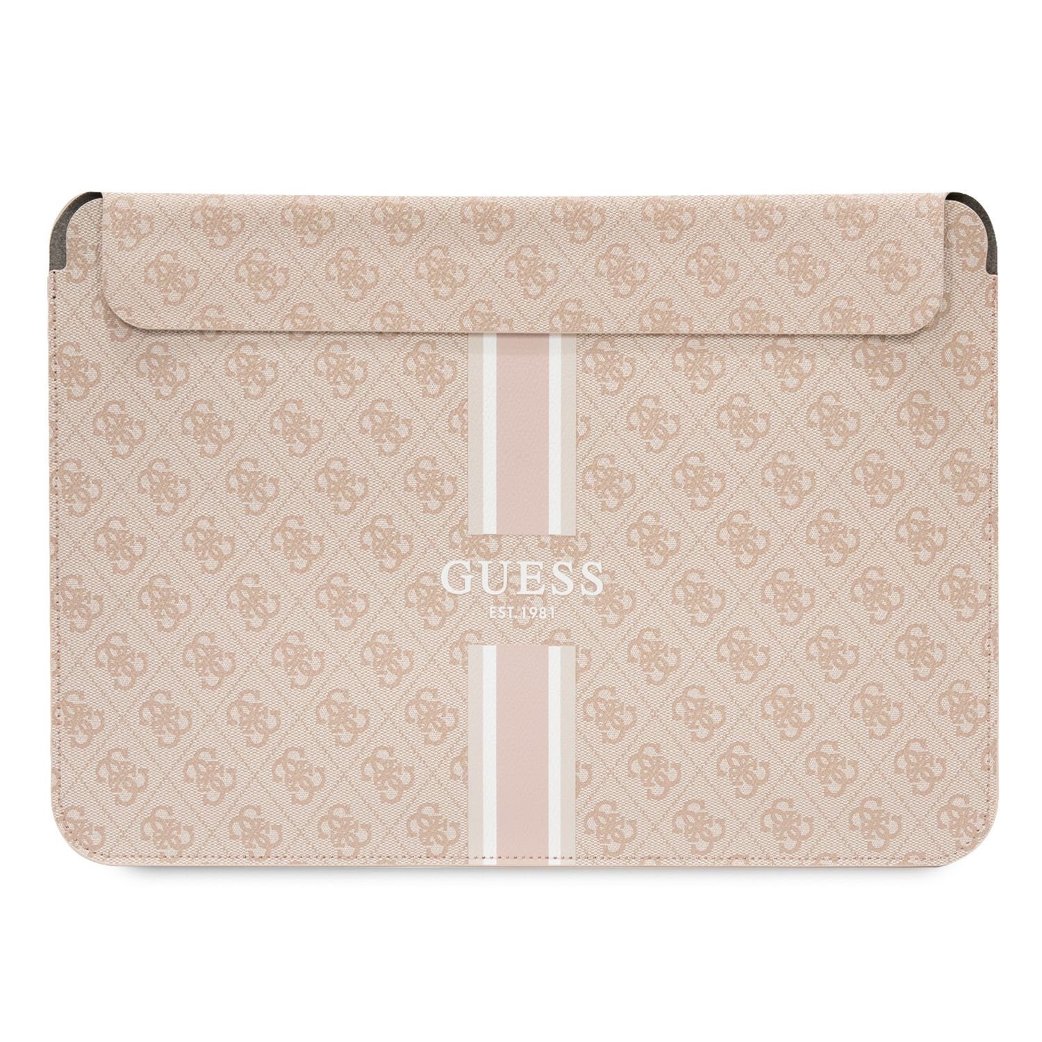 Guess PU 4G Printed Stripes Computer Sleeve Pink Notebook 16" Tok
