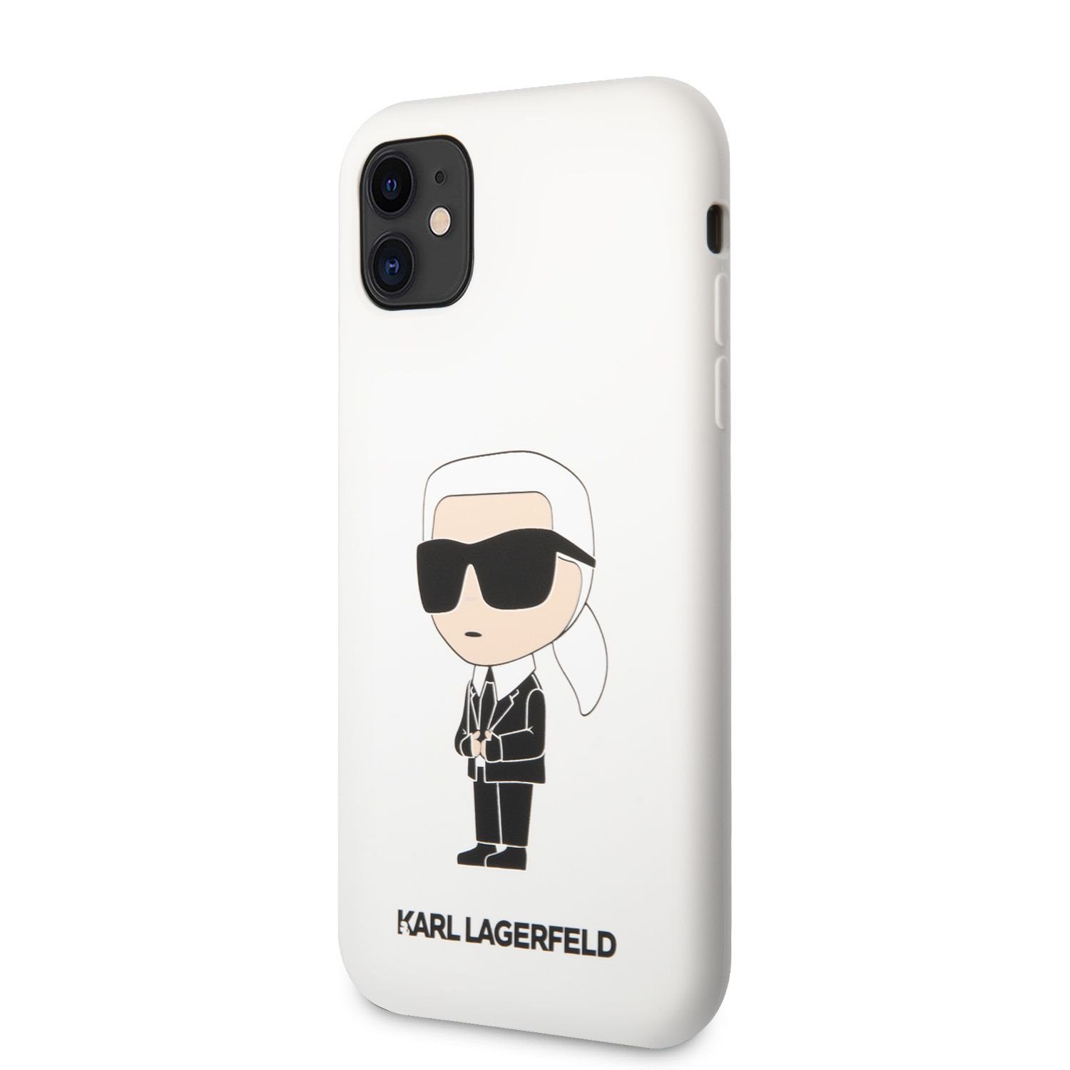 Karl Lagerfeld Liquid Silicone Ikonik NFT White iPhone 11 Tok