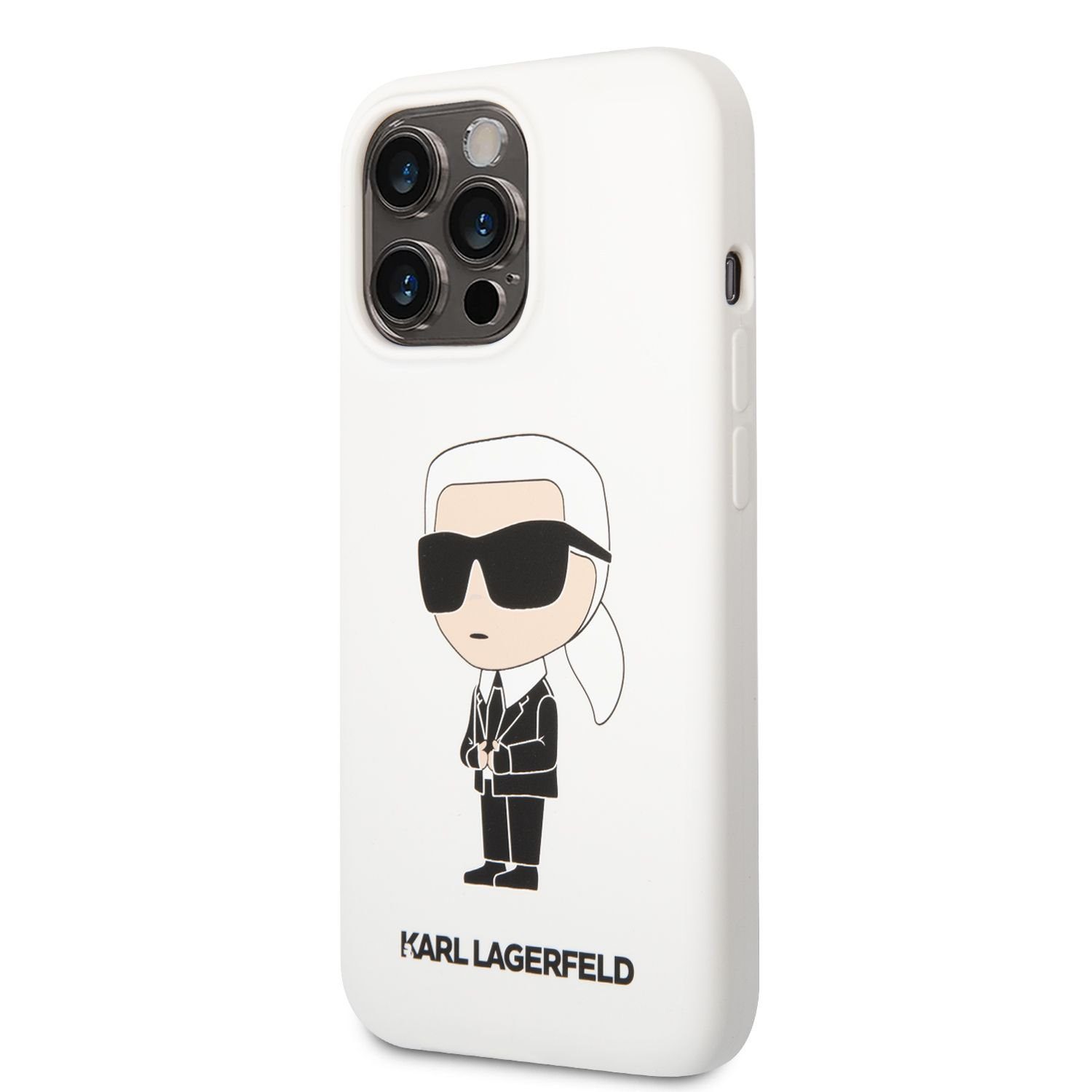 Karl Lagerfeld Liquid Silicone Ikonik NFT White iPhone 13 Pro Tok