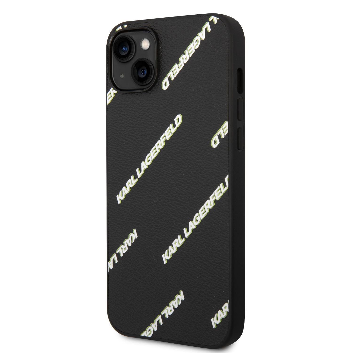 Karl Lagerfeld PU Grained Leather Logomania Black iPhone 14 Plus Tok
