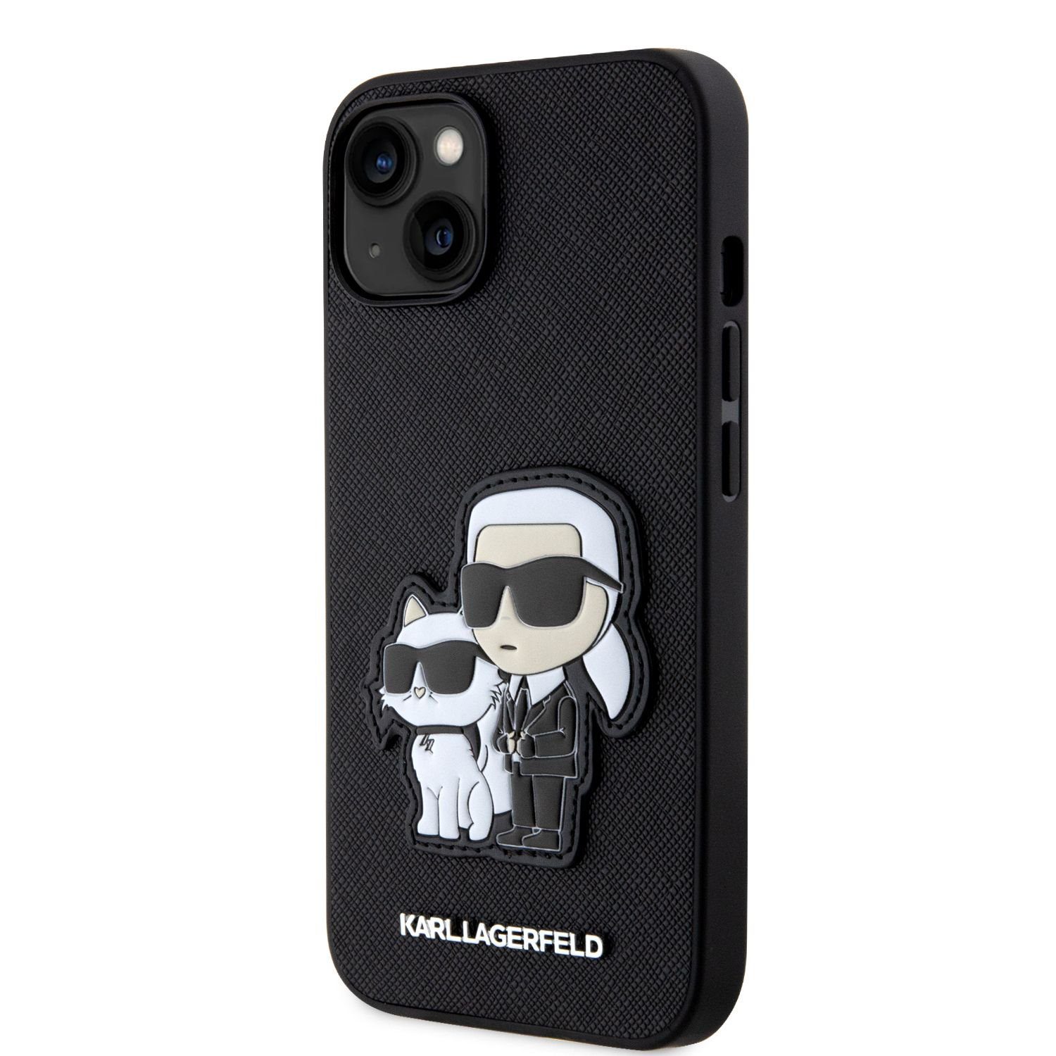 Karl Lagerfeld PU Saffiano Karl and Choupette NFT Black iPhone 13 Tok