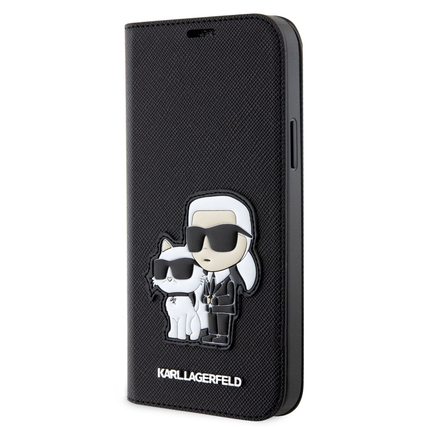 Karl Lagerfeld PU Saffiano Karl and Choupette NFT Book Black iPhone 12/12 Pro Tok