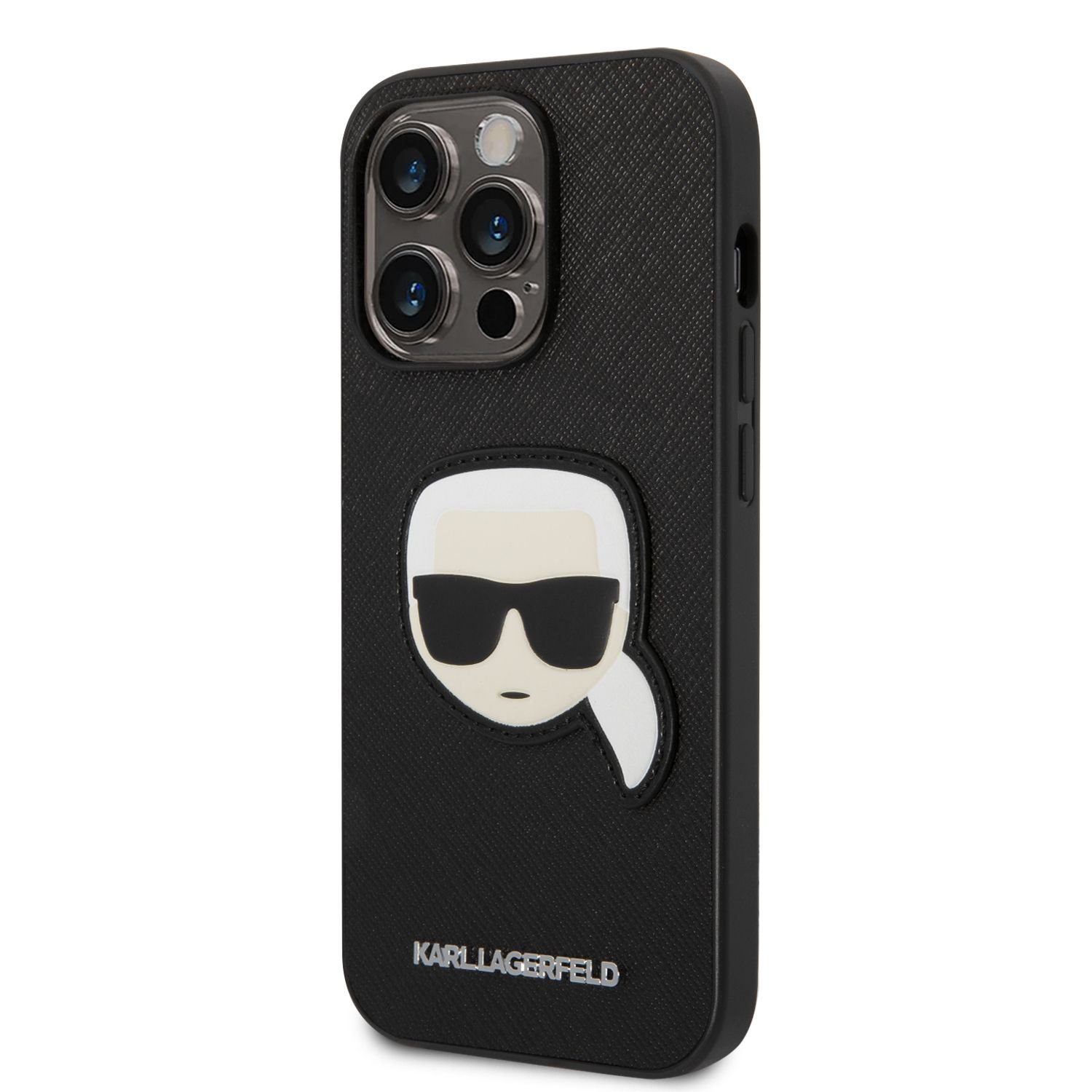 Karl Lagerfeld PU Saffiano Karl Head Black iPhone 14 Pro Tok