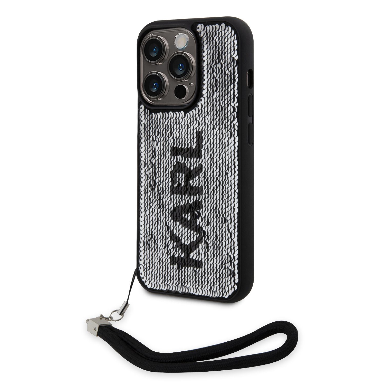 Karl Lagerfeld Sequins Reversible Black/Silver iPhone 13 Pro Tok