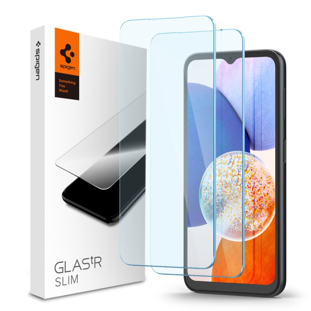 Spigen Glas.tr Slim Clear [2 PACK] Samsung Galaxy A14 5G
