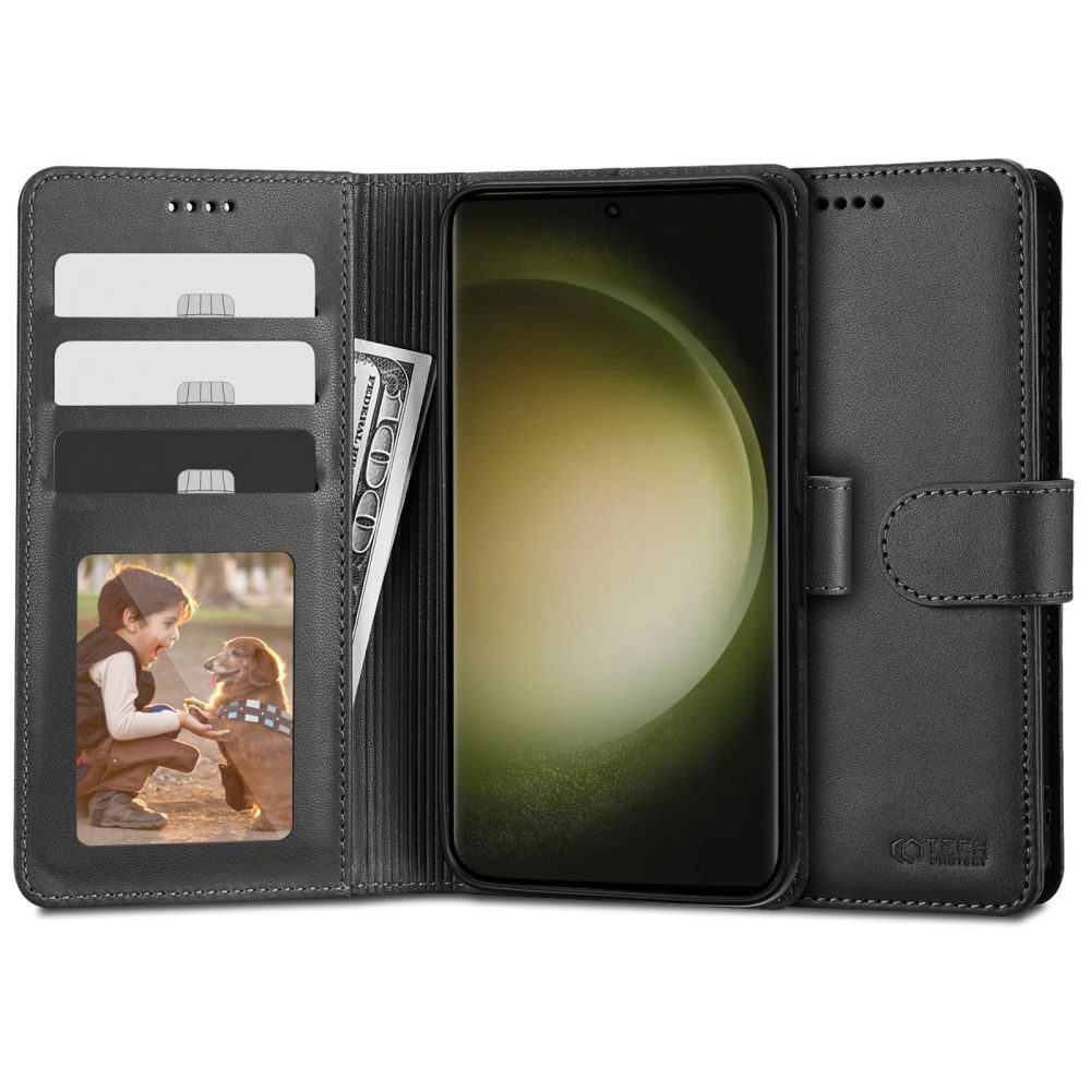 Tech-Protect Wallet Black Samsung Galaxy S23 Ultra Tok