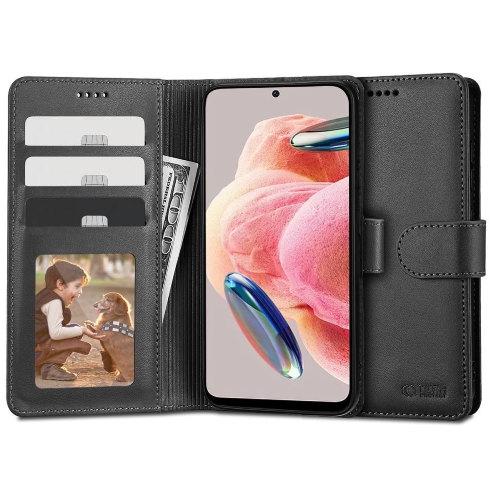 Tech-Protect Wallet Black Xiaomi Redmi Note 12 Tok